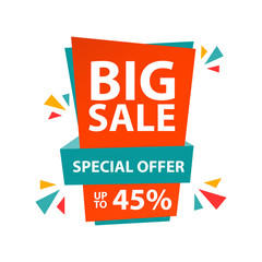 Big Sale Special Offer up to 45% Vector Template Design