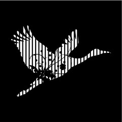 silhouette of a swan strip