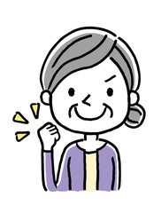 シニア女性：やる気
