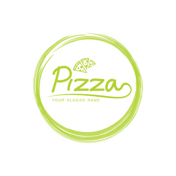 green pizza logo design