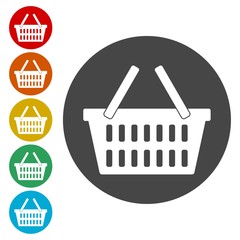 Basket icon, Basket shopping commercial icon 