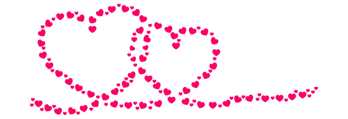 two red hearts - illustration