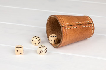 dice cup with cube