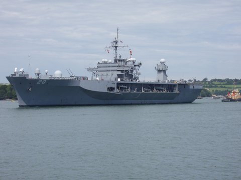 USS Mount Whitney At Devonport Naval Base, Plymouth, UK