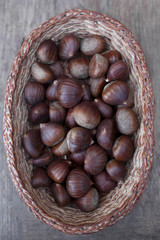 Basket full of chestnuts