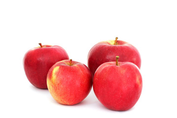 Apples on a white background