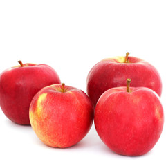 Apples on a white background