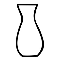 vector, isolated vase, sketch