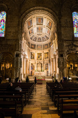 Fototapeta premium Innenraum einer Kirche in Lissabon