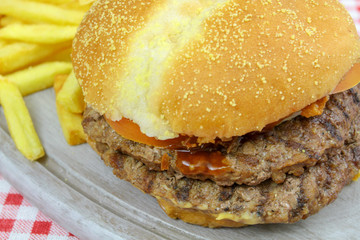 double burger et frites