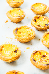 Sweet dessert with tart egg