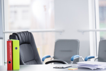 Office scene without people