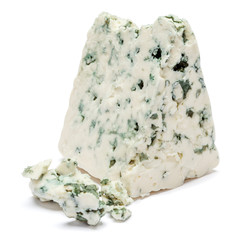 blue cheese on a white background