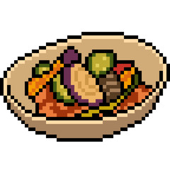 vector pixel art food salad