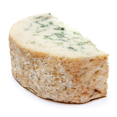 blue cheese on a white background