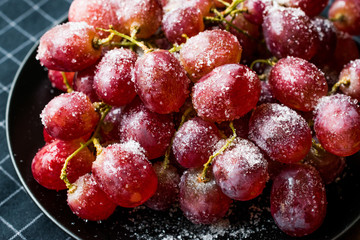 Sugared Sangria Purple Grapes for Dessert.