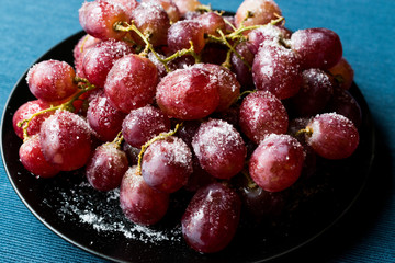 Sugared Sangria Purple Grapes for Dessert.