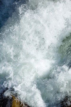 Waterfall close-up (nature background).