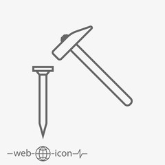 hammer with nail
