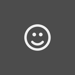 Smile flat vector icon
