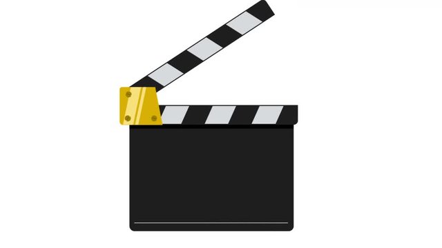 Cinema clapper animation. Clapper board.cinematography concept