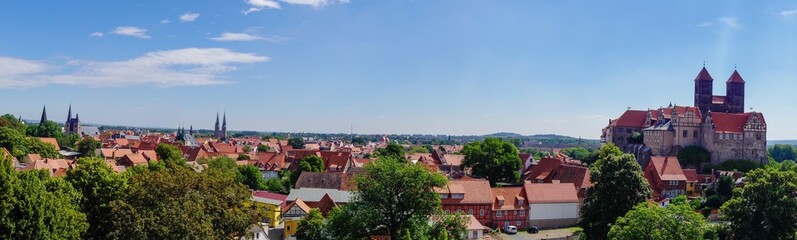 Fototapeta na wymiar Stadtpanorama Quedlinburg