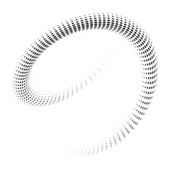 Abstract circular spotted shape