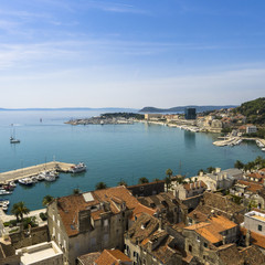 Fototapeta premium split town rooftops, croatia