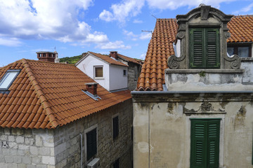 split town rooftops, croatia