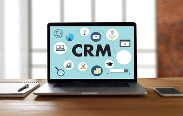 Business Customer CRM Management Analysis Service Concept management - obrazy, fototapety, plakaty