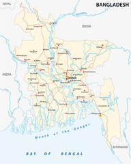 A bangladesh country road vector map