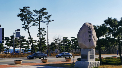 The road on Sokcho city, South Korea