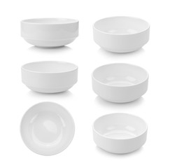 white bowl on white background