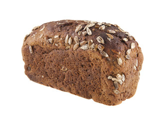 loaf of bread isolated on white background