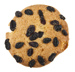 biscuits with raisins isolated on white background