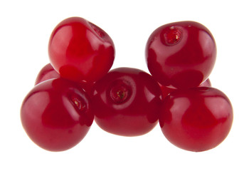 cherries isolated on white background