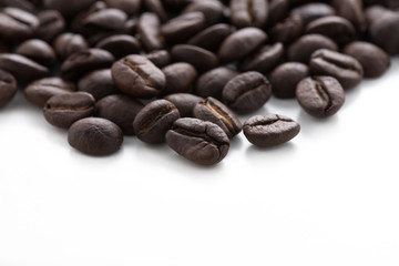 coffee beans isolated on white background

