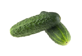 cucumbers isolated on white background
