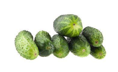 cucumbers isolated on white background