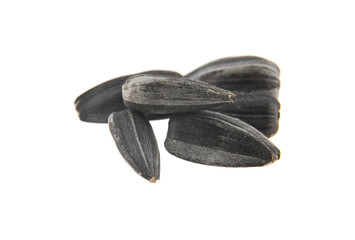 Sunflower seeds isolated on white background