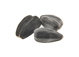 Sunflower seeds isolated on white background