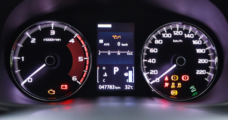 Fototapeta premium Automotive car engine speed, display, technology