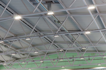 modern ceiling sports hall with ventilation system