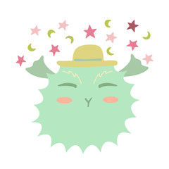 Lovely illustration of the happy swelltoad. It is intended for cards, calendars, prints on clothes and notebooks.