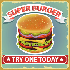 BURGER RETRO POSTER 5