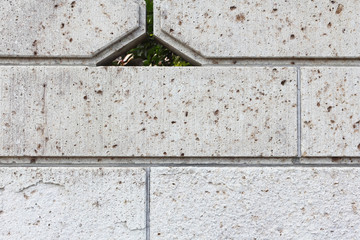 大谷石の塀　Oya stone fence