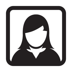 User Icon Vector Female Person Symbol Profile Avatar Sign in Flat Color Glyph Pictogram illustration