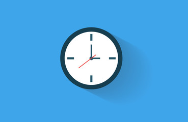 It's Three O'clock - Clock Flat Design