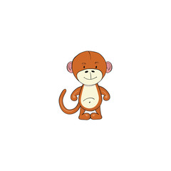Monkey cartoon icon