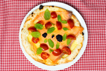 tasty pizza on a the table